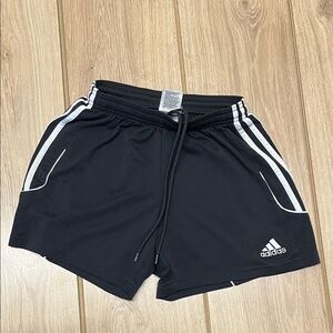 Adidas Black Shorts with White Accents